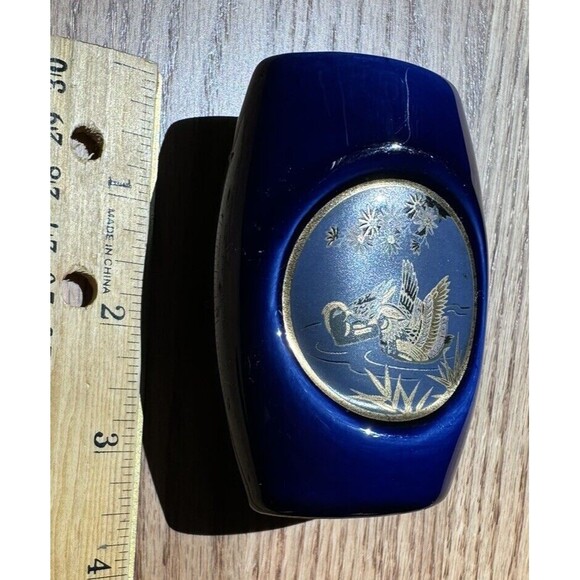 Japanese‎ Chokin Art Style Mini Vase 3.5” X 1” Ancient Form Of Japanese Gilding - Picture 5 of 9